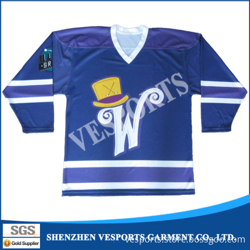 Plain White Interlock Ice Hockey Jerseys